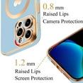 thumbnail image 3 of for iPhone 13 Pro Case Compatible with MagSafe, Luxury Love Heart Soft Phone Case, Full Camera Lens Protection Magnetic Case for iPhone 13 Pro for Women Girls (6.1") - Light Blue, 3 of 12