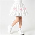 thumbnail image 5 of Gytharion Toddler Girls Tutu Skirts Summer Solid Comfortable Elastic Waist Tiered Ruffle Party Dance Skirts Cute Casual Bow Knot Princess Skirts for Little Girls, 3-15 Years, 5 of 6