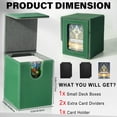thumbnail image 3 of Caja de cubierta Jaffzora para MTG Commander, magnética, verde y gris, 3 of 7