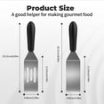 thumbnail image 5 of Pack of 2 Small Nonrust Steel Cooking Spatulas Produced with Grip Ensuring Comfort and Burn, 5 of 8
