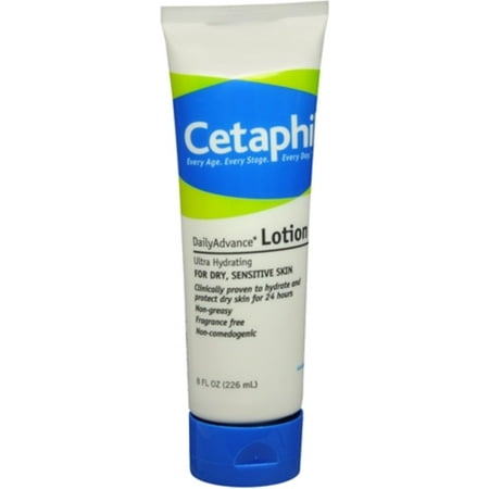 Cetaphil DailyAdvance Ultra Hydrating Lotion for Dry/Sensitive Skin 8 oz (Pack of 2)