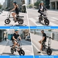 thumbnail image 3 of INSDRGN Electric Folding Bike for Teenager and Adults, 10.4AH 48V Battery 14" Electric Bike 500W Motor, 28 Miles Range, Mini Ebike for City Commuter, UL2849, 3 of 10