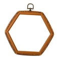 thumbnail image 3 of Tnarru Embroidery Cross Hoop Embroidered Stretch Tool Hexagon Decoration Cross Stitch Hoop Embroidery Frame for Art Craft Needlework 18.5x21cm, 3 of 8