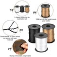 thumbnail image 3 of BUZIFU 17 PCS Upholstery Repair Kit Leather Craft Hand Stitching Tools with Heavy Duty Strong Needle Pins C Curved Needles, Hair Nylon Thread Cord for Sewing Canvas Wig Carpet Fur Making, 150 Meters, 3 of 7