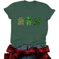 thumbnail image 3 of Womens St Patrick's Day T-Shirt Short Sleeve Crew Neck Cotton Shirt Irish Clover Shamrock Holiday Graphic Tee Tops, 3 of 6