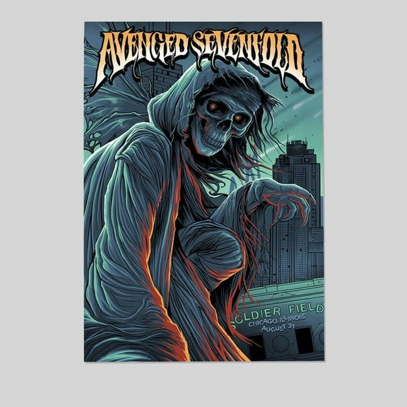 2025 Avenged Sevenfold Tour Poster Chicago Size 24''x36'' - Postora