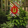 thumbnail image 2 of Christmas Oranment Holiday Letter U Monogram Initial Garden Flag CJ1039, 2 of 5