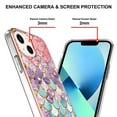 thumbnail image 5 of Feishell for iPhone 15 Case, [Raised Lip Screen Drop Protection] Marble Shockproof Protective Slim Glossy Stylish TPU Durable Phone Cover For iPhone 15, Colorful Scales, 5 of 5