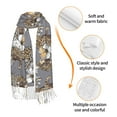 thumbnail image 3 of Shawl Wraps for Women - leopard Gold Hibiscus floral grey Oversized Fall Winter Fashion Blanket Scarf for Women, 3 of 6