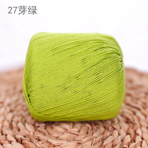Namzi 80g Multicolor Crochet Thread Premium Cotton Thread for Detailed Handwork, Versatile Threadart Crochet Supplies,Green A