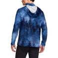 thumbnail image 3 of Havenx Men's Upf 50+ Sun Protection Shirt Plant Print Long Sleeve Hoodies with Mask Rapid Dry Rash Guard Casual Summer Lightweight Athletic Workout Clothing,Dark Purple 3XL, 3 of 5
