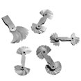 thumbnail image 1 of Jauge de Rayon en Acier Inoxydable, Outil de Mesure d'Arc Interne Externe Concave Portable Ensemble de Jauge de Rayon (5 Pcs), 1 of 7