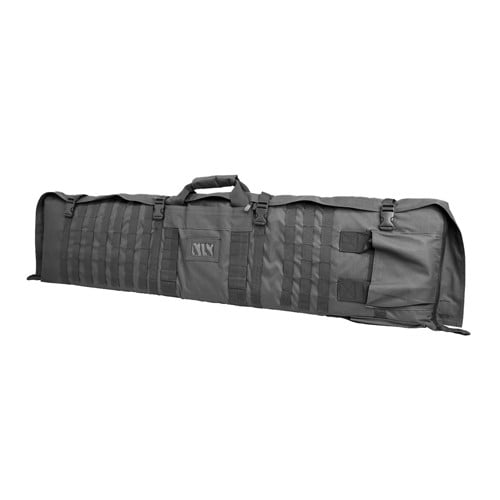 NcSTAR VISM Soft Padded Gun Case Rifle Carry Bag & 5.5' x 3' Shooting Mat, Gray