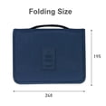 thumbnail image 4 of Bolsa de lavado de viaje Bolsa de almacenamiento de cosméticos impermeable multifuncional Plegable de mano TFixol  Azul&pájaro azul marino, 4 of 7