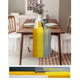 thumbnail image 3 of Yellow Grey Oil Painted Table Runner 72 Inches, Art Color Block Abstract Style Bed Runner Dresser Scarves Tabletop for Indoor Outdoor Parties/Ceremony/Banquet, 14" x 72", 3 of 8