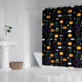 thumbnail image 2 of Halloween Black Colorful Ghosts and Pumpkins Shower Curtain 72"x72" ,Bathroom Decorative Shower Curtains Set with 12 Hooks,Modern Waterproof Washable Shower Curtain, 2 of 6