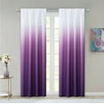 thumbnail image 2 of Dainty Home Purple Ombre Rod Pocket Room Darkening Kitchen Curtains, 54” x 84” (4 Panels), 2 of 6