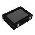 thumbnail image 2 of Caja de exhibición de joyas con 7 ranuras, de terciopelo, para guardar anillos, joyas, aretes y collares, color negro., 2 of 14