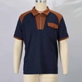 thumbnail image 5 of Zekutng Mens T-Shirts Two-Tone Short-Sleeve Shirt with Collar and Pockets,Sizes S-3XL, 5 of 8