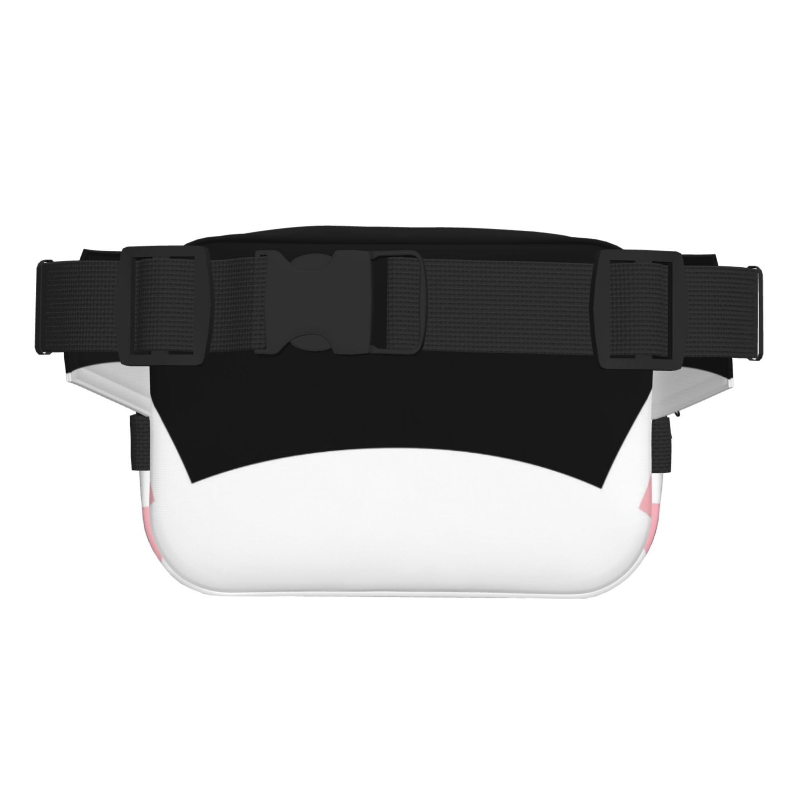 Picia Cat Meow Print Square Double-Layer Waist Bag Mini Adjustable Waist Belt Bag Exercise Running Travel Hiking