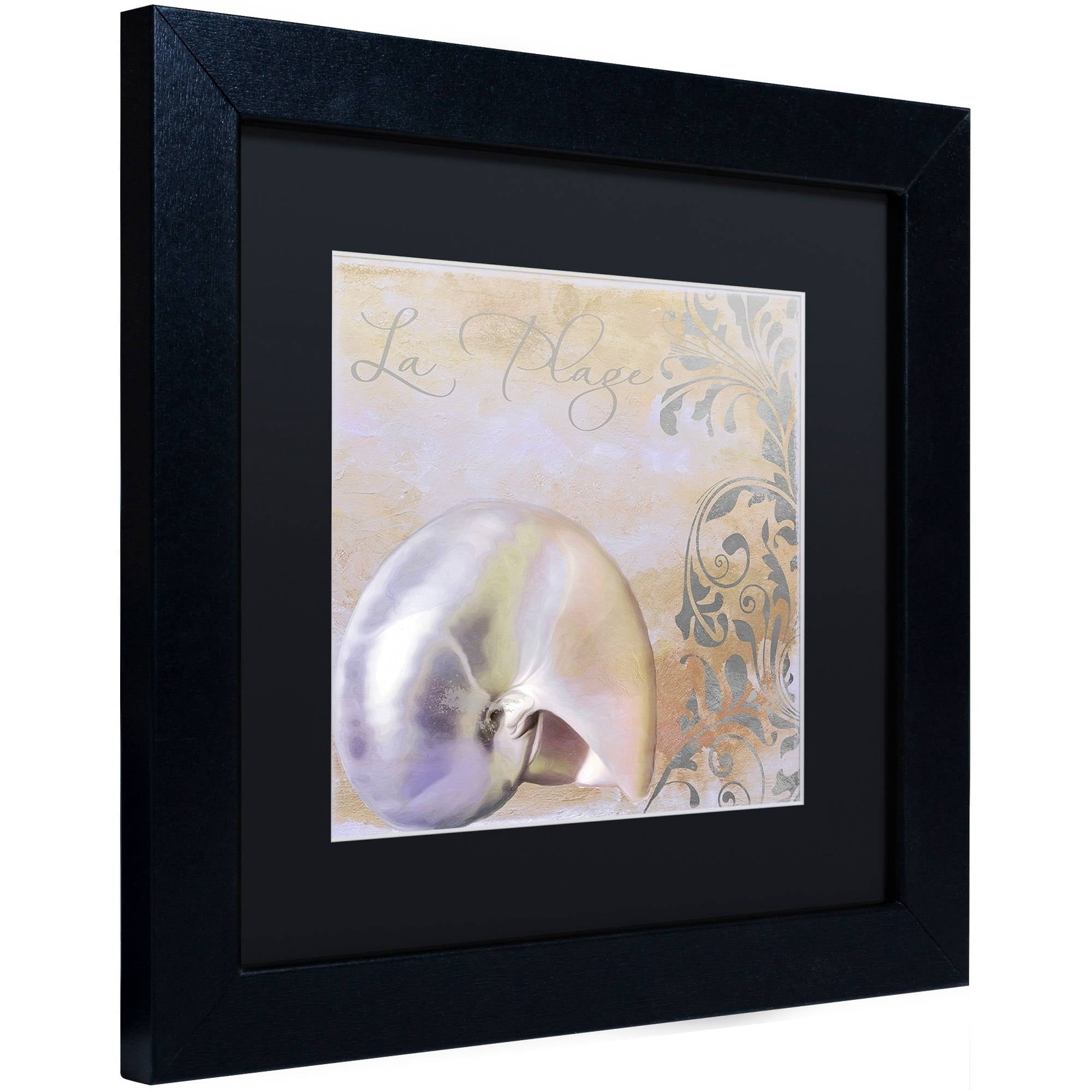 Trademark Fine Art "Painted Sea IV" Canvas Art by Color Bakery Black Matte, Black Frame