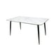 thumbnail image 1 of Mesa de Comedor SORA 1326 Mundo In Cubierta Rectangular de Piedra Sinterizada Base Metálica Resistente Bordes Redondeados Diseño Moderno Blanco, 1 of 7