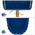 thumbnail image 6 of Dextrus Swivel Velvet Bar Stools Set of 2, Adjustable Height Counter Stools, Navy Blue, 6 of 8