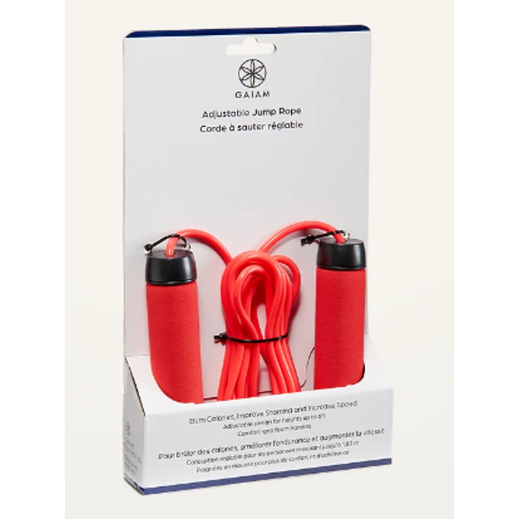 Gaiam Adjustable Speed Jump Rope in Bright Pink