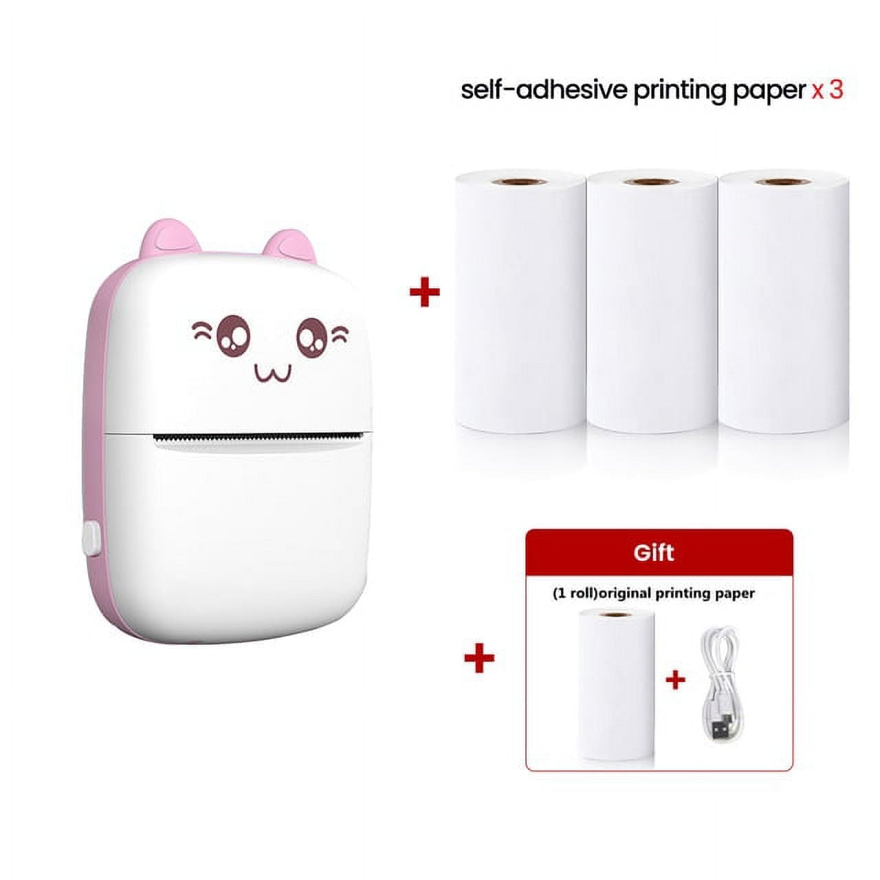Mini Printer Thermal Printer Inkless Bluetooth Wireless Portable Pocket Self-adhesive Label Printer for Sticker Lable Maker