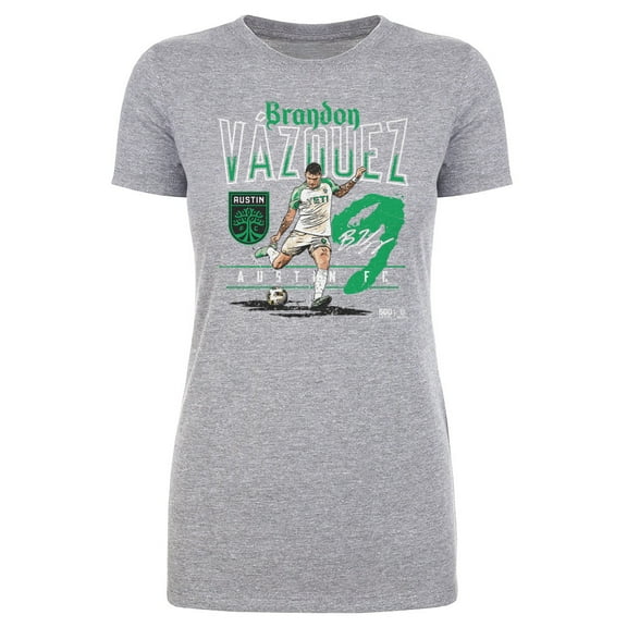 Women's 500 Level Brandon Vazquez Heather Gray Austin FC Feature T-Shirt