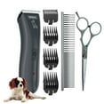 thumbnail image 1 of Pet Grooming Kit - Rechargeable with Rinseable Stainless Steel Blades, Detangling Comb, and Scissors - Model 9179, 1 of 4