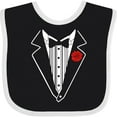 thumbnail image 3 of Inktastic Rose Tuxedo Boys or Girls Baby Bib, 3 of 4