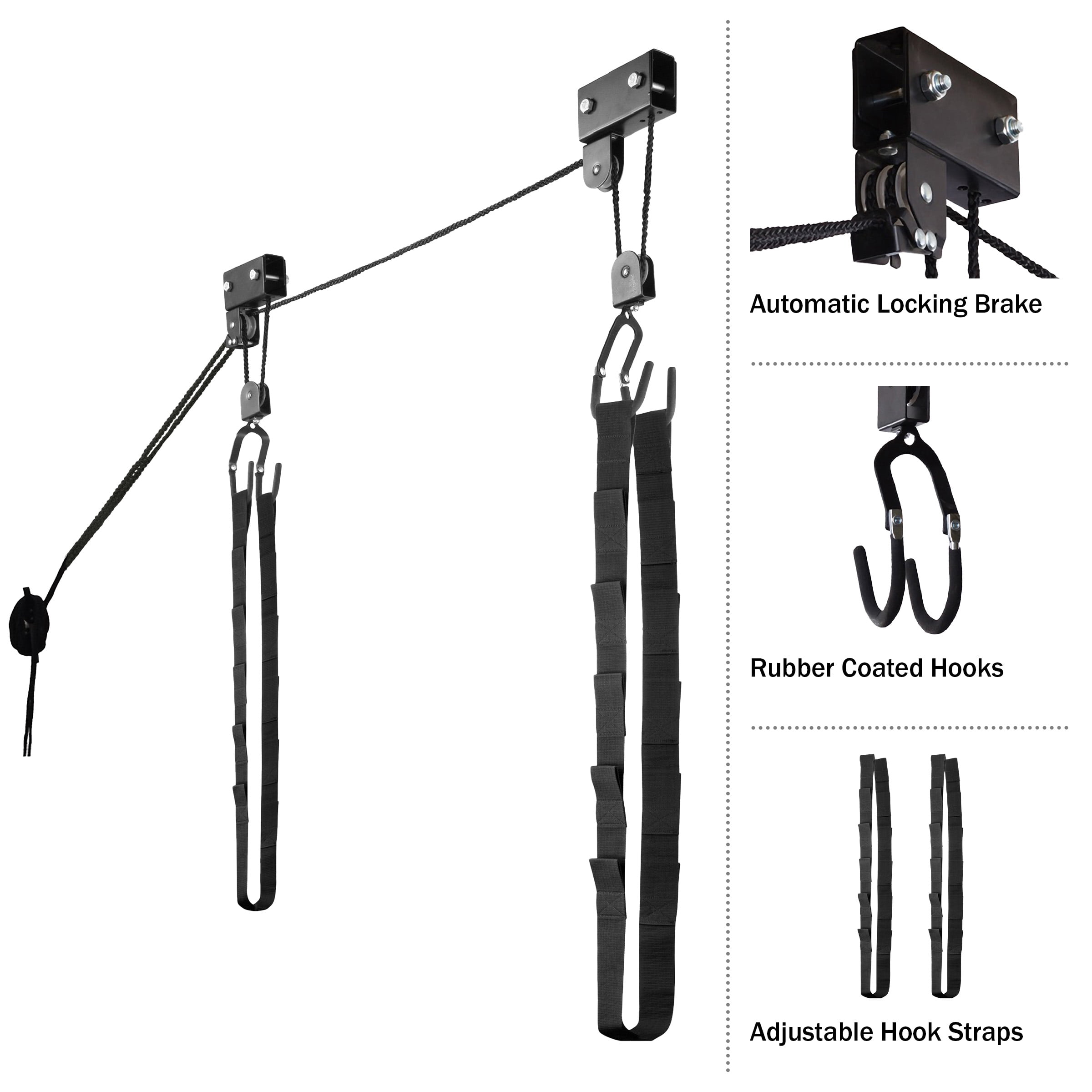 RAD Sportz Overhead Kayak Hoist Pulley System for up to 12-Foot Ceilings with 2 Hangers