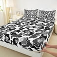 thumbnail image 3 of Feelyou Grey Camo Camouflage Full Size Sheets, Cartoon Gorilla Print Bed Sheets, Teens Kids Boys Girls Sheet Sets, Breathable Home Decor, 4pcs, 3 of 7