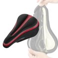 thumbnail image 3 of Cubierta de asiento de bicicleta Baoblaze extra cómoda gel suave Negro y rojo Cojín de montdle de bicicleta, 3 of 8