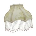 thumbnail image 3 of Pantalla de lámpara con forma de campana y borde festoneado, pantalla de lámpara con flecos, de romántica victoriana para rincones de lectura en salas Beige, 3 of 8