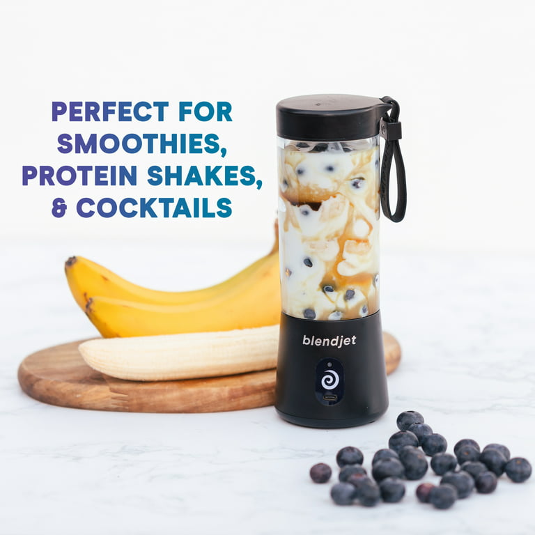 Blend Jet Portable Blender for Shakes and Smoothies, OBERLY Personal  Blender for Protein with USB Rechargeable, 6-Point Stainless Steel Blades,  13oz