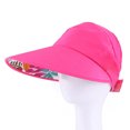 thumbnail image 2 of SPRING PARK Women Solid Color Sun Women Visor Hat Wide Brim Golf Sports Baseball Cap Outdoor, 2 of 8