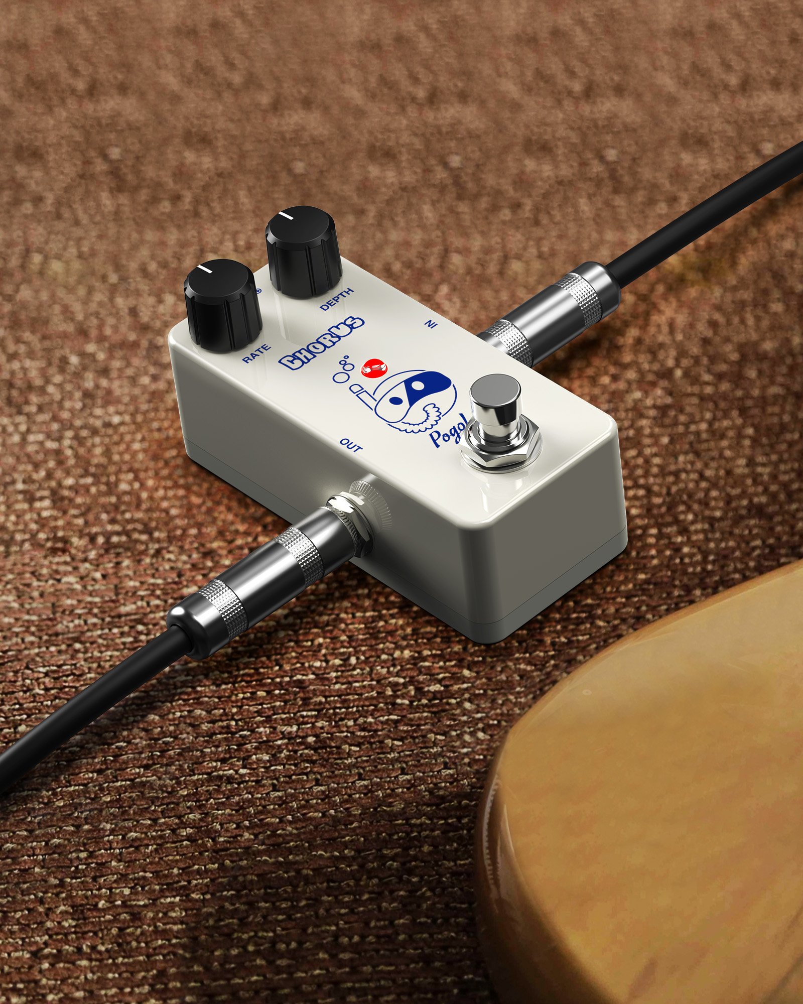 POGOLAB Chorus Pedal Chorus Guitar Pedal Mini Analog Chorus Pedal DC 9V True Bypass for Electric Guitar