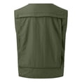 CJINGKQ Mens Leisure Sports Pocket Vest Fishing Outdoor Vest Solid
