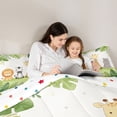thumbnail image 4 of Manfei Kawaii Giraffe Full Size Comforter Sets,Cute Zebra Bedding Comforter Set,White,Polkadot Reversible,3 Pieces,1 Comforter and 2 Pillowcases, 4 of 7