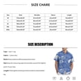 thumbnail image 3 of LTTVQM Men's Hawaiian Shirt Short Sleeve Tropical Casual Beach Button Down Pocket Shirts Floral Print Summer Vacation Stretch Lounge Tops Blue 2XL, 3 of 5