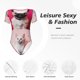 thumbnail image 4 of Fotbe Colorful Dog Cat Collage Body de Mujer con Cuello Redondo y Mangas Cortas, Sin Mangas Ajustado, Suave, Cómodo y Básico-Medium, 4 of 7