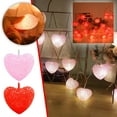 thumbnail image 6 of Red Valentines Day Heart String Led Lights Battery Operated For Wedding Party Decoration Lantern Warm White Red 2 Meter 10 Lights, 6 of 6