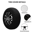 thumbnail image 2 of Goofa Lighthouse in a Stormy Sea Pattern Universal Tire Cover for Jeep, SUV, Truck, and Trailer – Waterproof, UV-Resistant,Easy to Install, Fits 14"-17" Tires-17 inch, 2 of 6