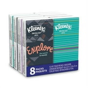 1PACK Kimberly Clark Professional Kleenex On The Go Packs Facial Tissues, 3-Ply, White, 10 Sheets/Pouch, 8 Pouches/Pack