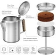 thumbnail image 3 of Coffee Percolator with 100pcs Coffee Filters - 9 Cups | Durable Stainless Steel Material Camping Coffee Pot| Brew Coffee On Fire, Grill or Stovetop | Ideal for Home, Camping, 3 of 6