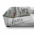 thumbnail image 2 of Georgia Soft Flannel Fleece Throw Blanket, Atlanta Skyline with Modern Architecture, Cozy Plush for Indoor and Outdoor Use, 70" x 90", Dark Blue Grey White, by Ambesonne, 2 of 5