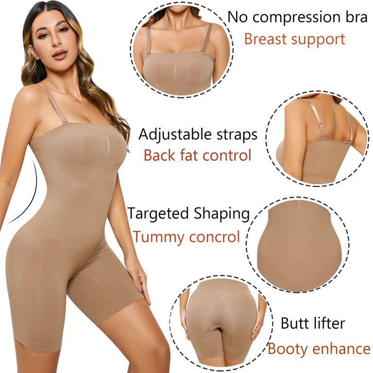 Shapewear with bra, one-piece tummy control, waist corset, butt