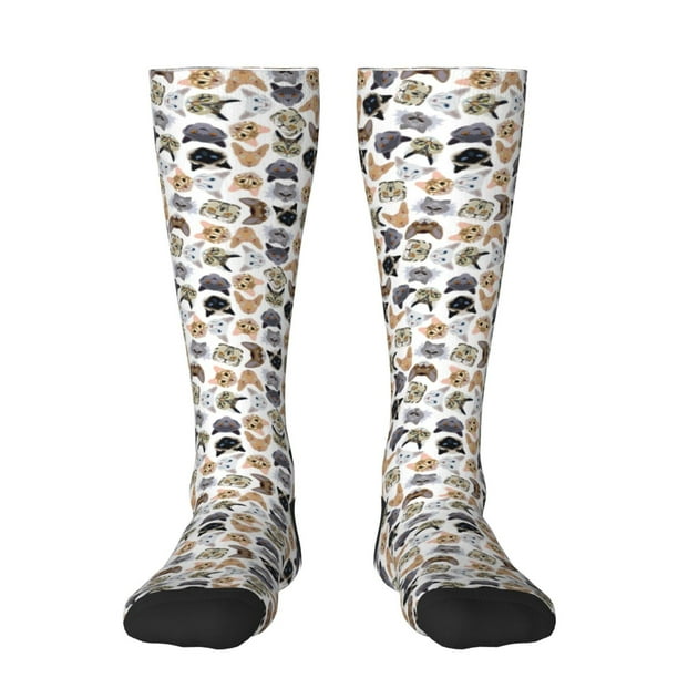 Balery Cute Cats Calcetines novedosos Calcetines deportivos Calcetines hasta la rodilla Calcetines de algodón Calcetines originales y geniales
